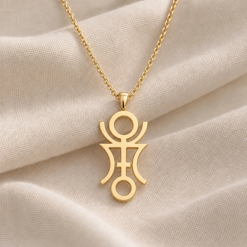 Phaethon Asteroid Symbol pendant necklace in an 18k gold plated finish