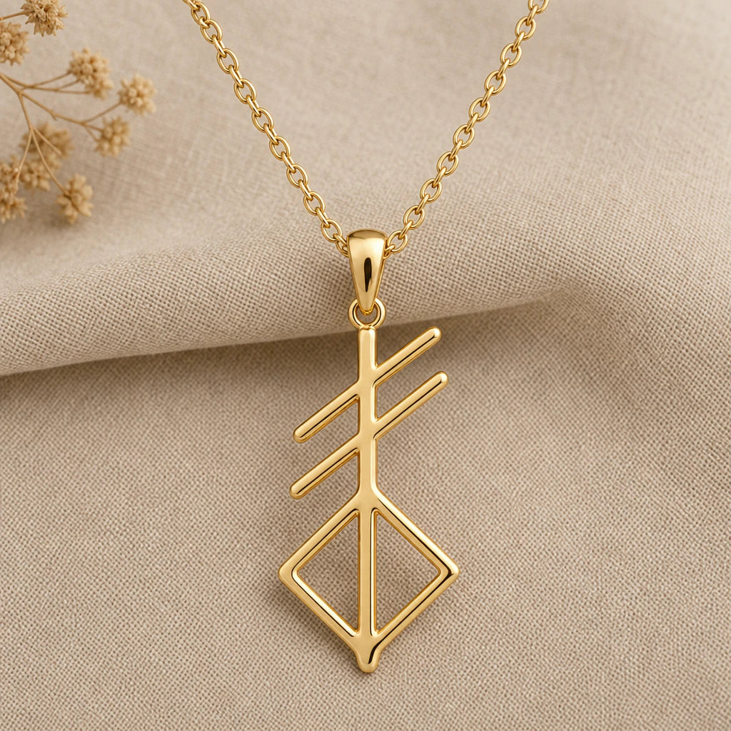 Norse Creation Symbol Pendant Necklace in 18k gold plated sterling silver