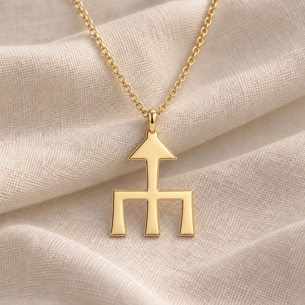 Themis Asteroid Symbol pendant necklace in an 18k gold plated finish