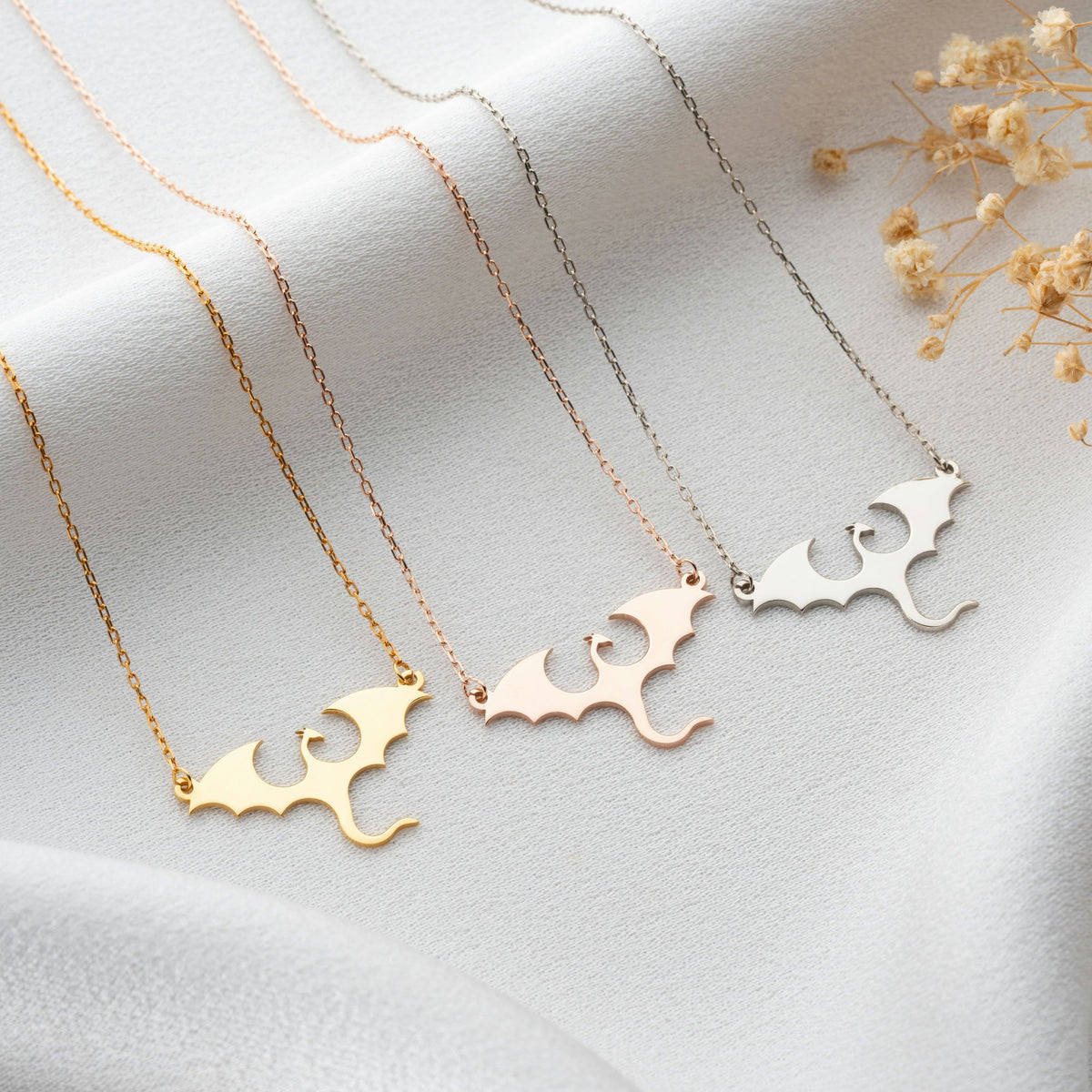 Sterling Silver Dragon Necklace