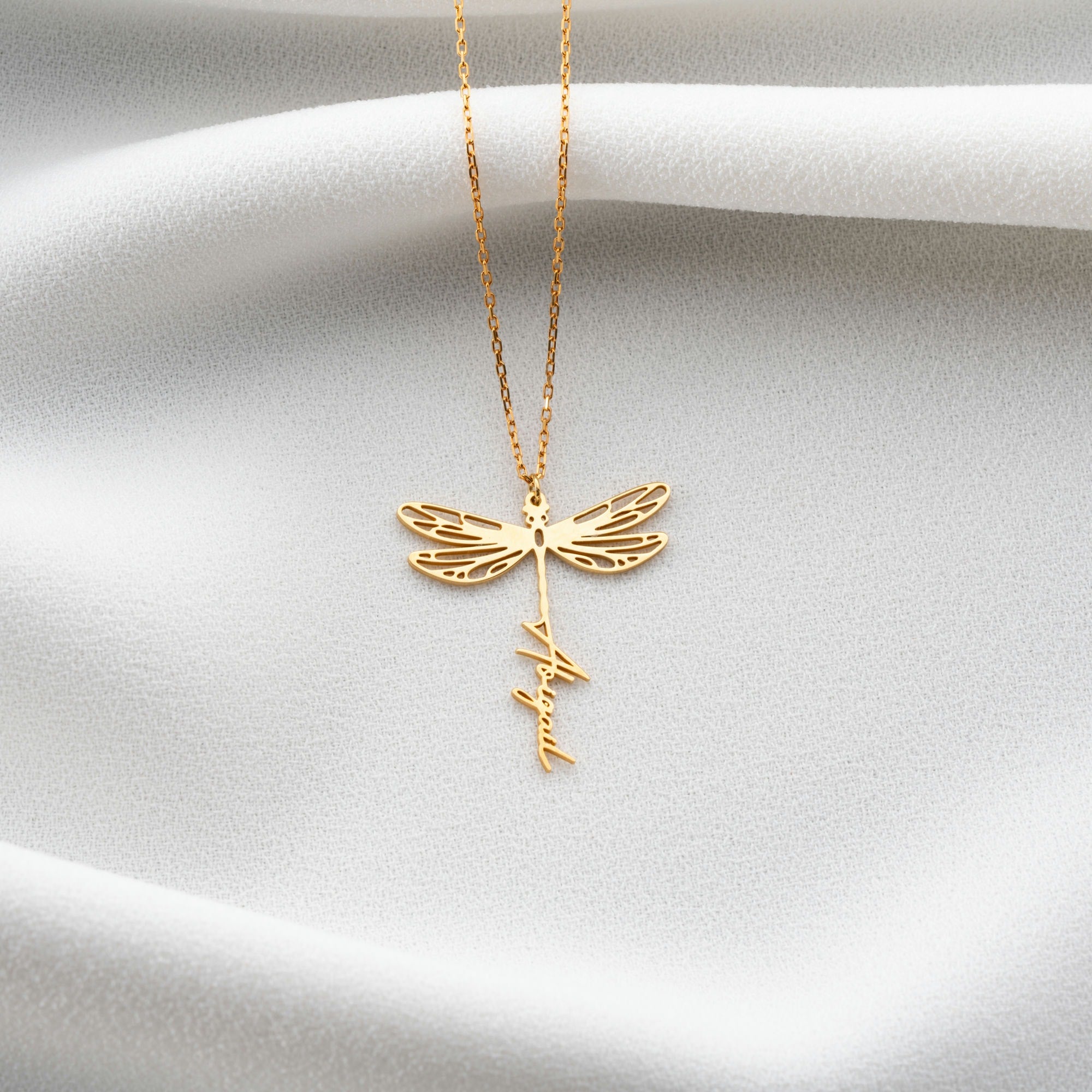 Dragonfly Necklace With Name