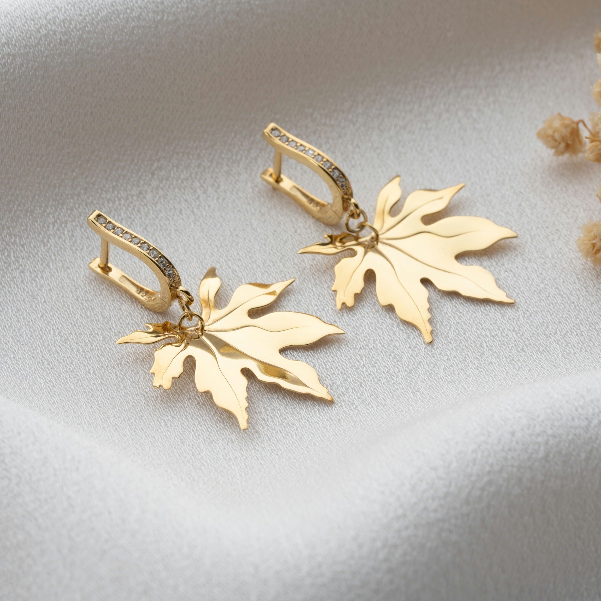 Plane Tree Leaf Earrings