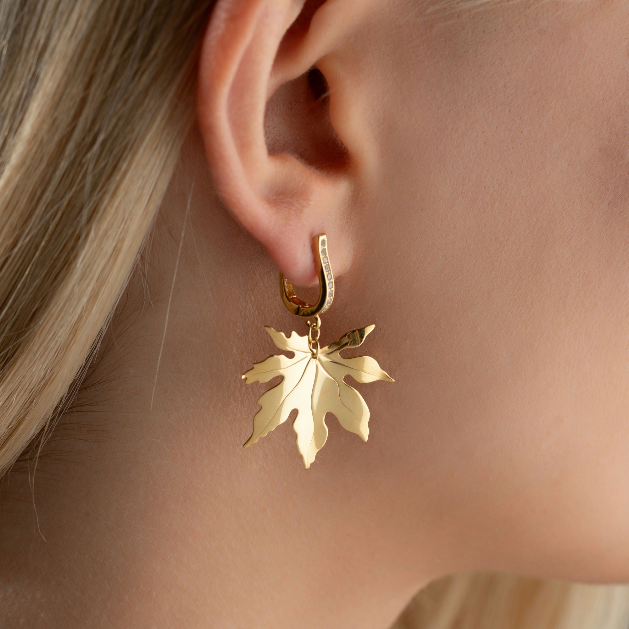 Plane Tree Leaf Earrings