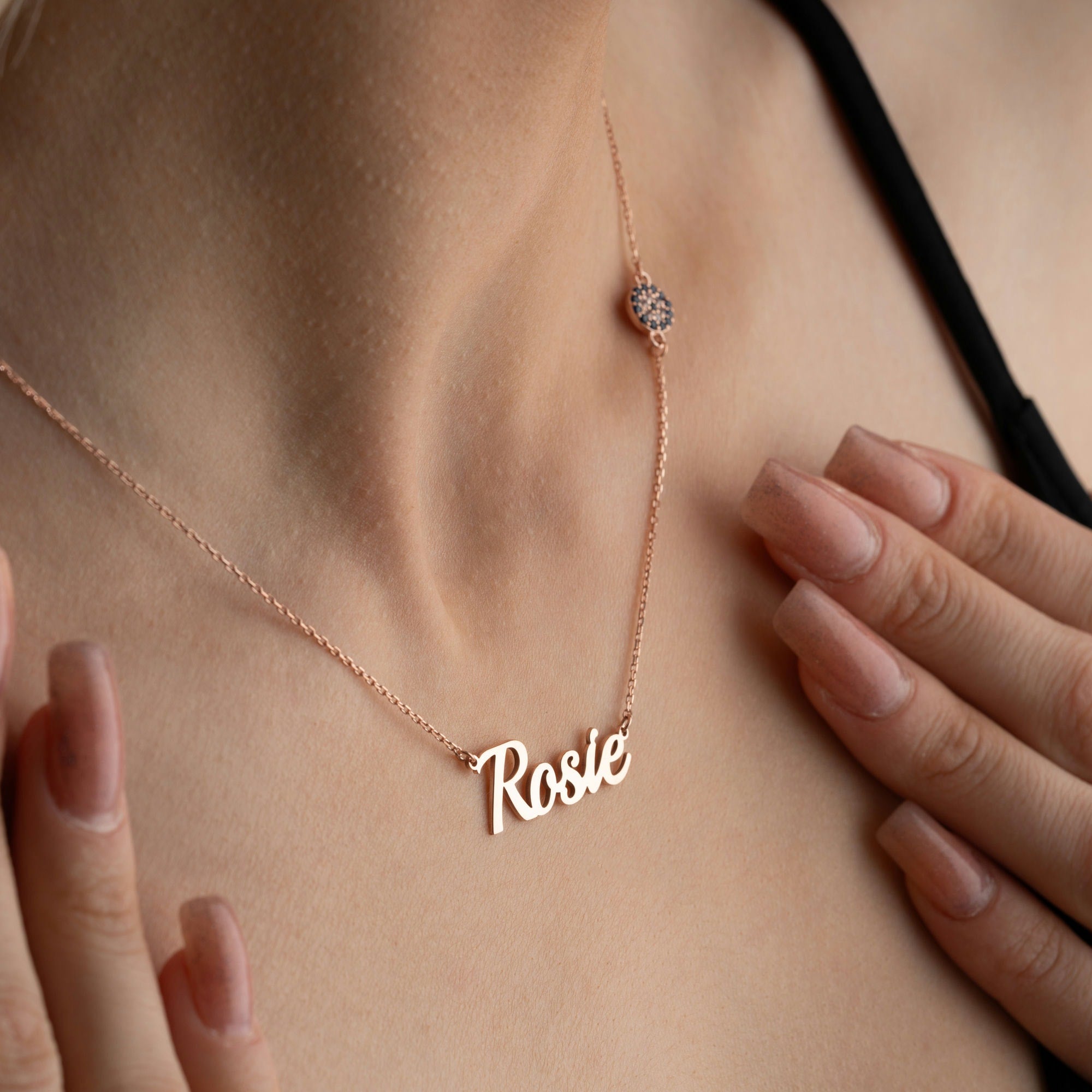 Fine Jewelry Name Necklace Heart Couple Names Necklaces With