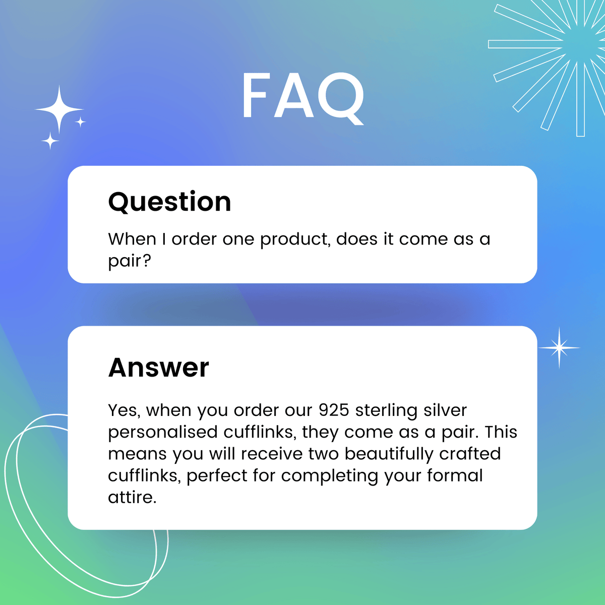 Sterling Silver Infinity Cufflinks