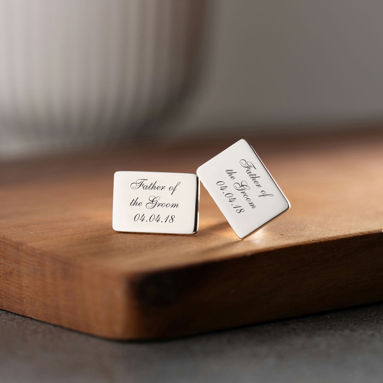 Father Of The Groom Cufflinks In Sterling Silver