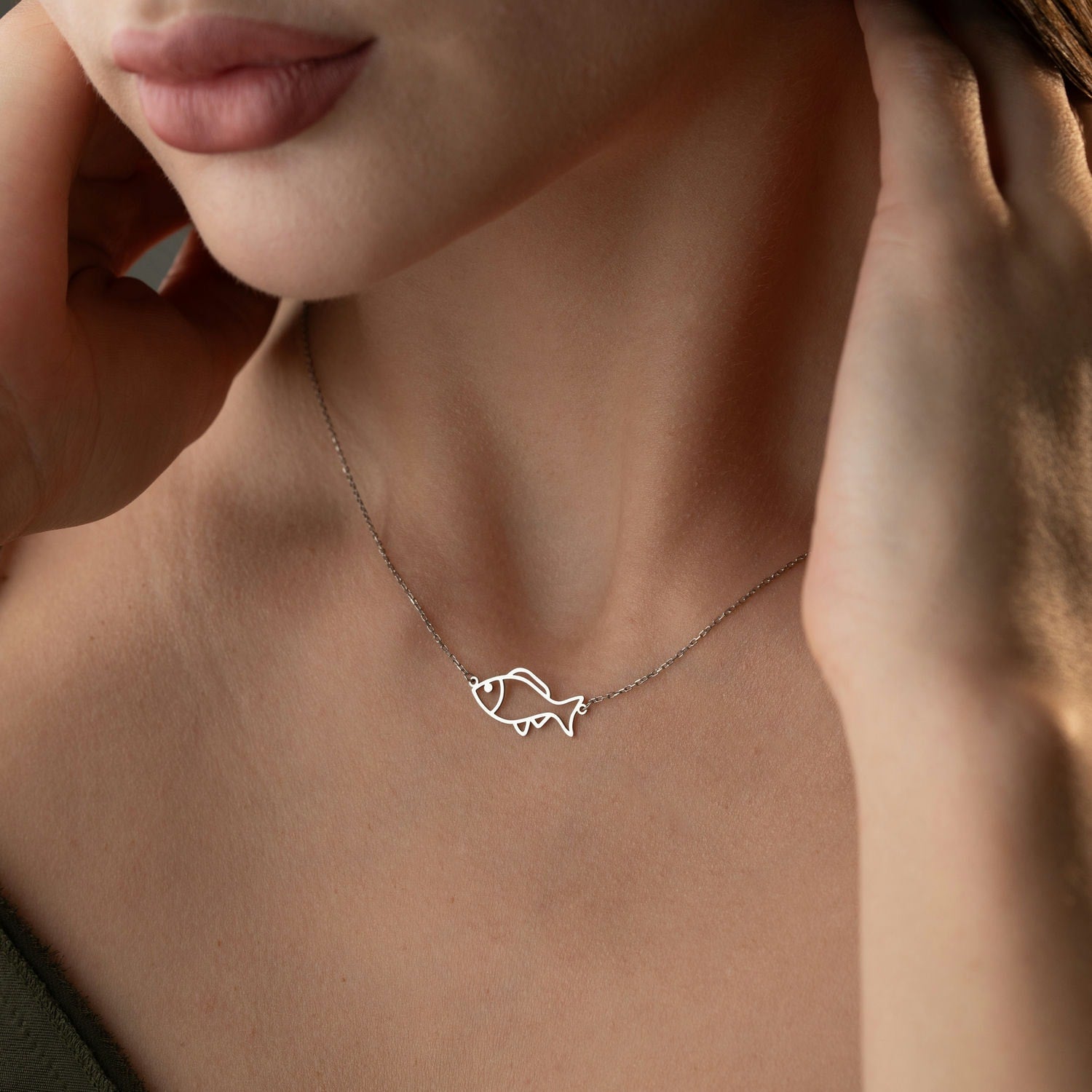 Sterling Silver Fish Necklace
