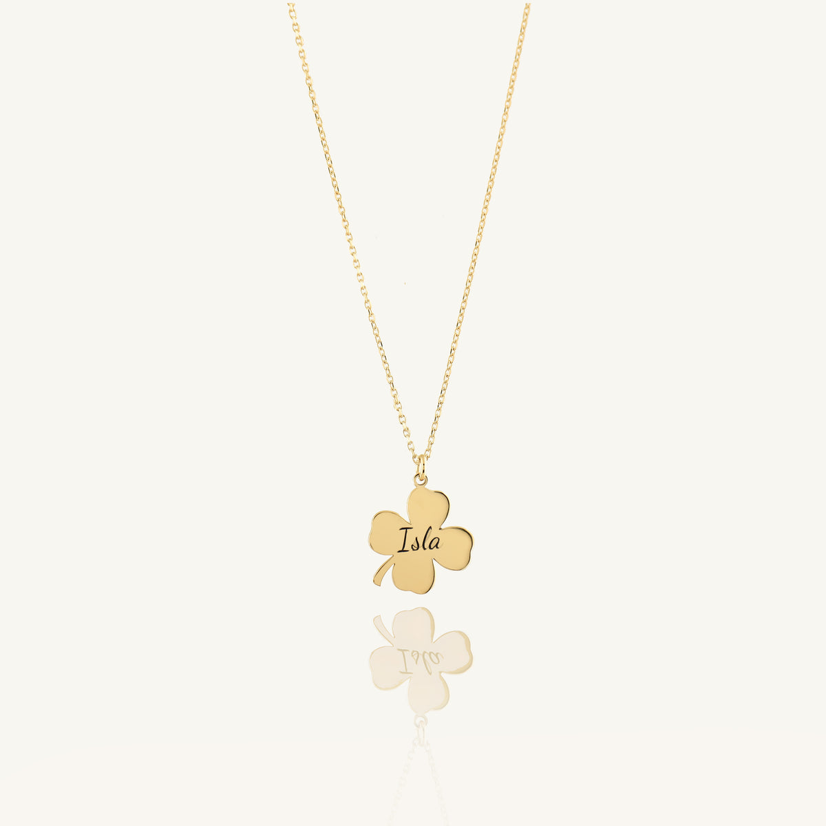 Personalised Four Leaf Clover Necklace