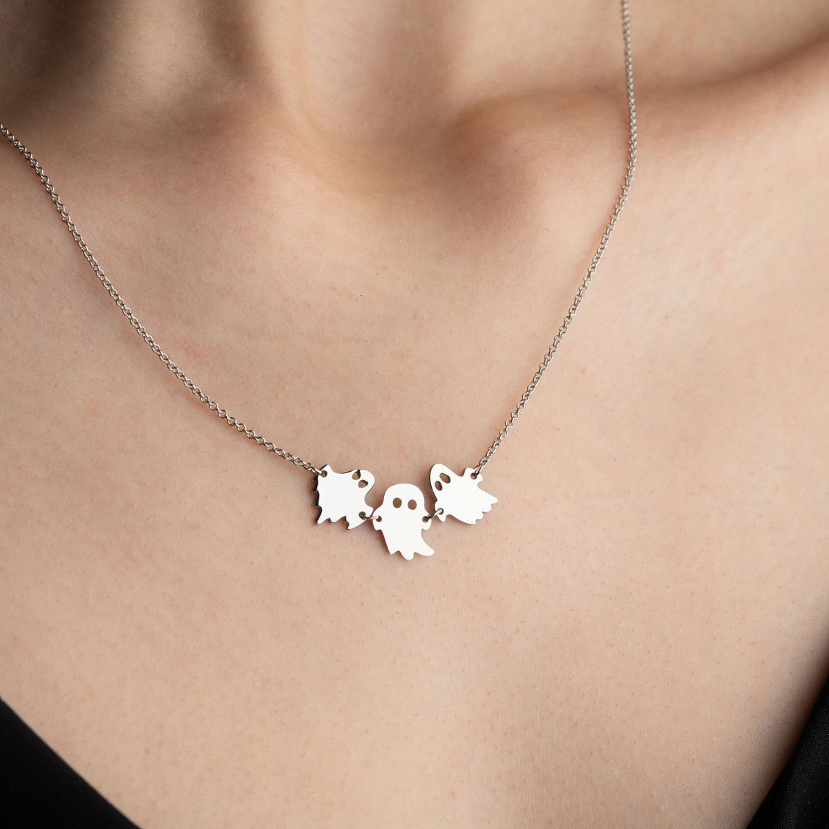 Sterling Silver Ghost Necklace