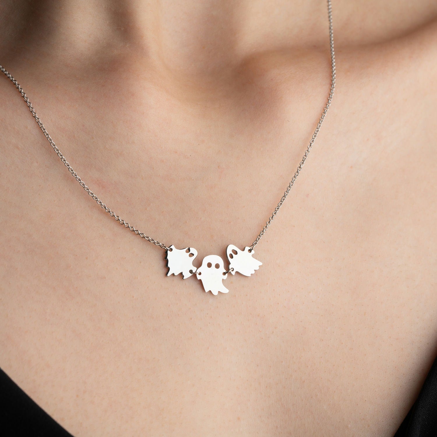 Sterling Silver Ghost Necklace