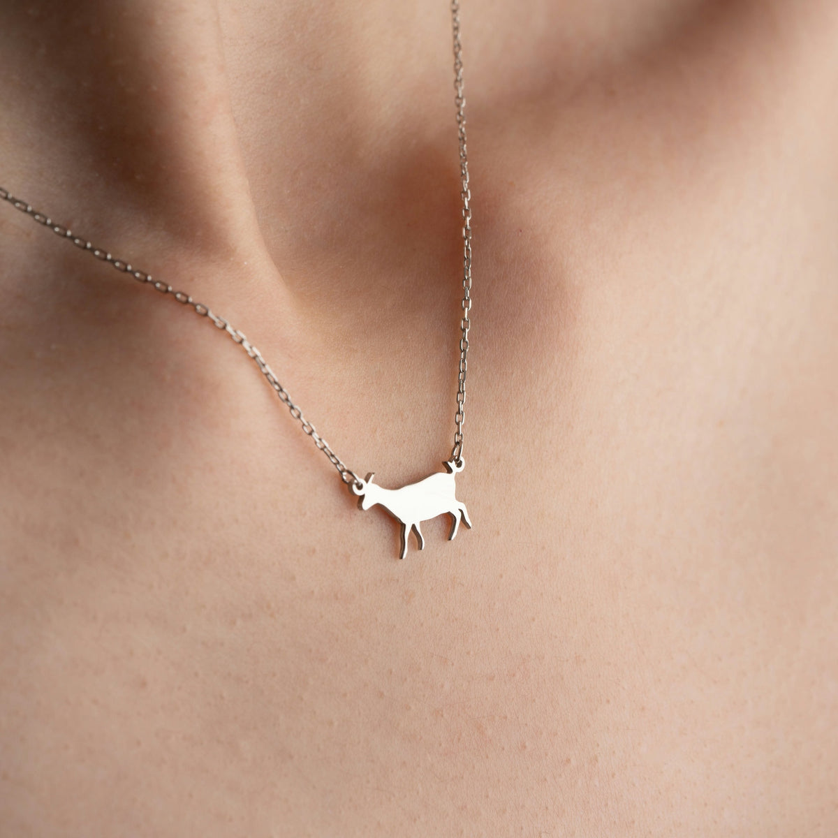 Sterling Silver Goat Necklace