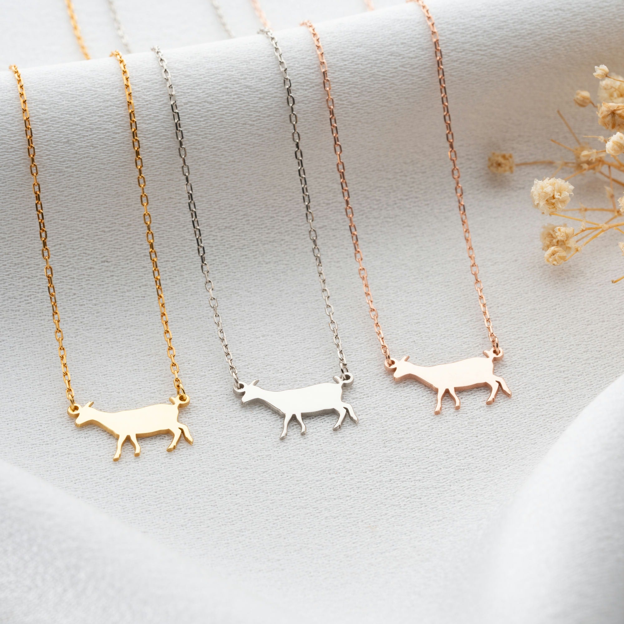 Sterling Silver Goat Necklace