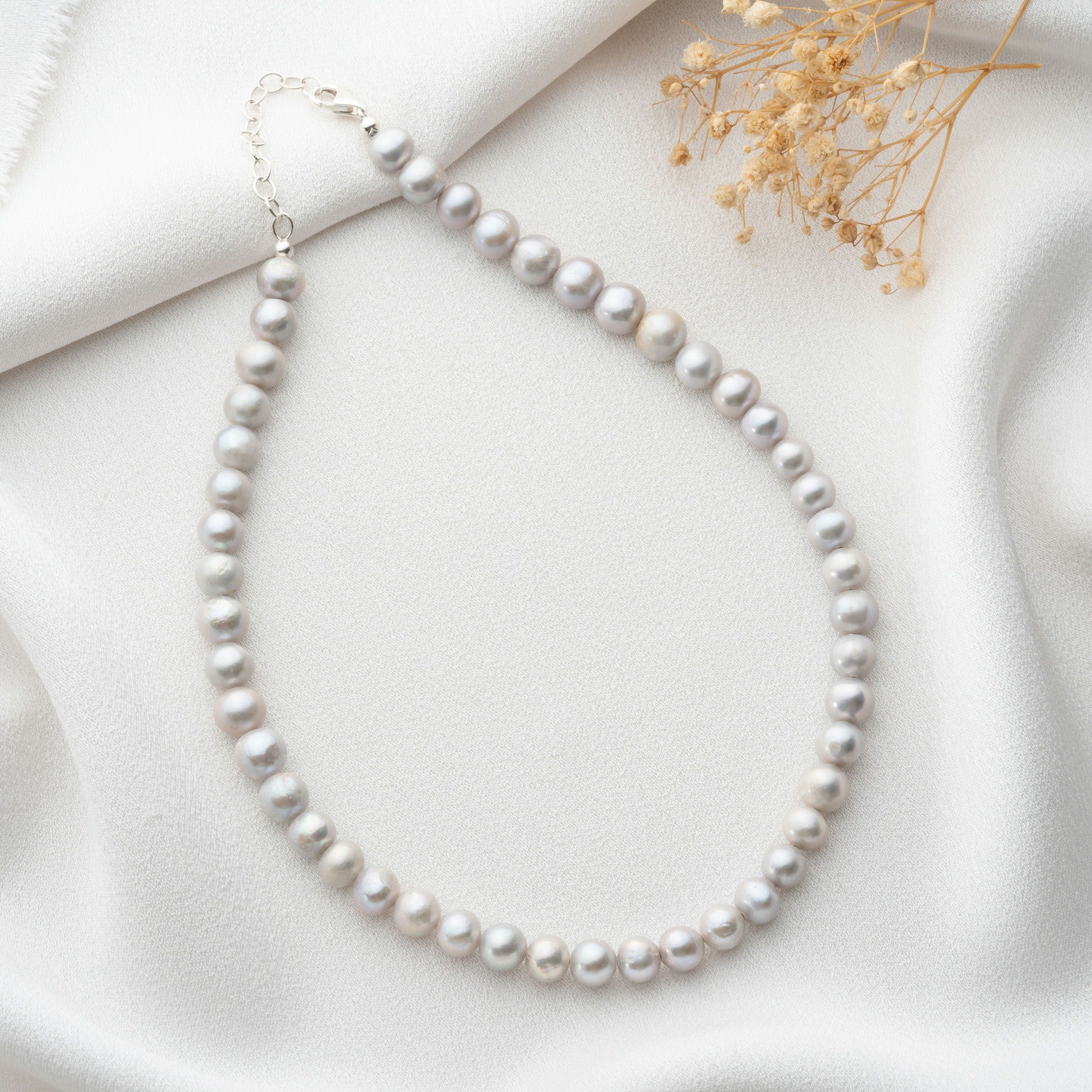 Freshwater Grey Pearl Necklace