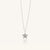 Hammered Star Silver Necklace With Birthstone