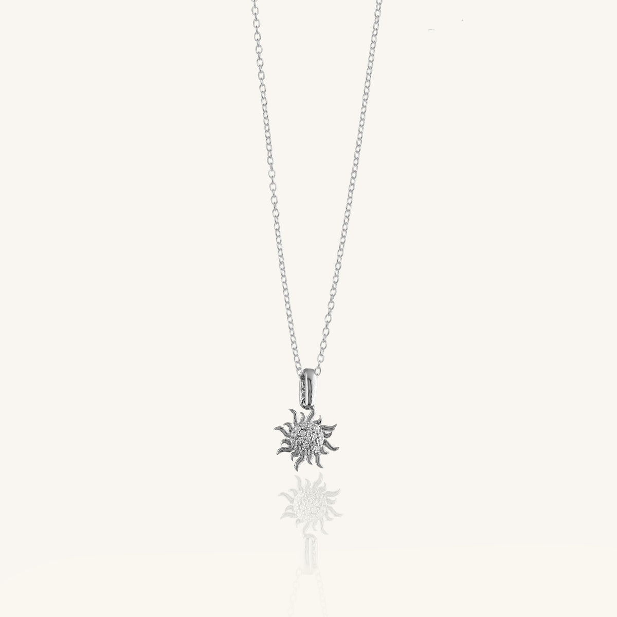 Silver Sunburst Necklace