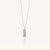 Hammered Silver Birthstone Tag Necklace