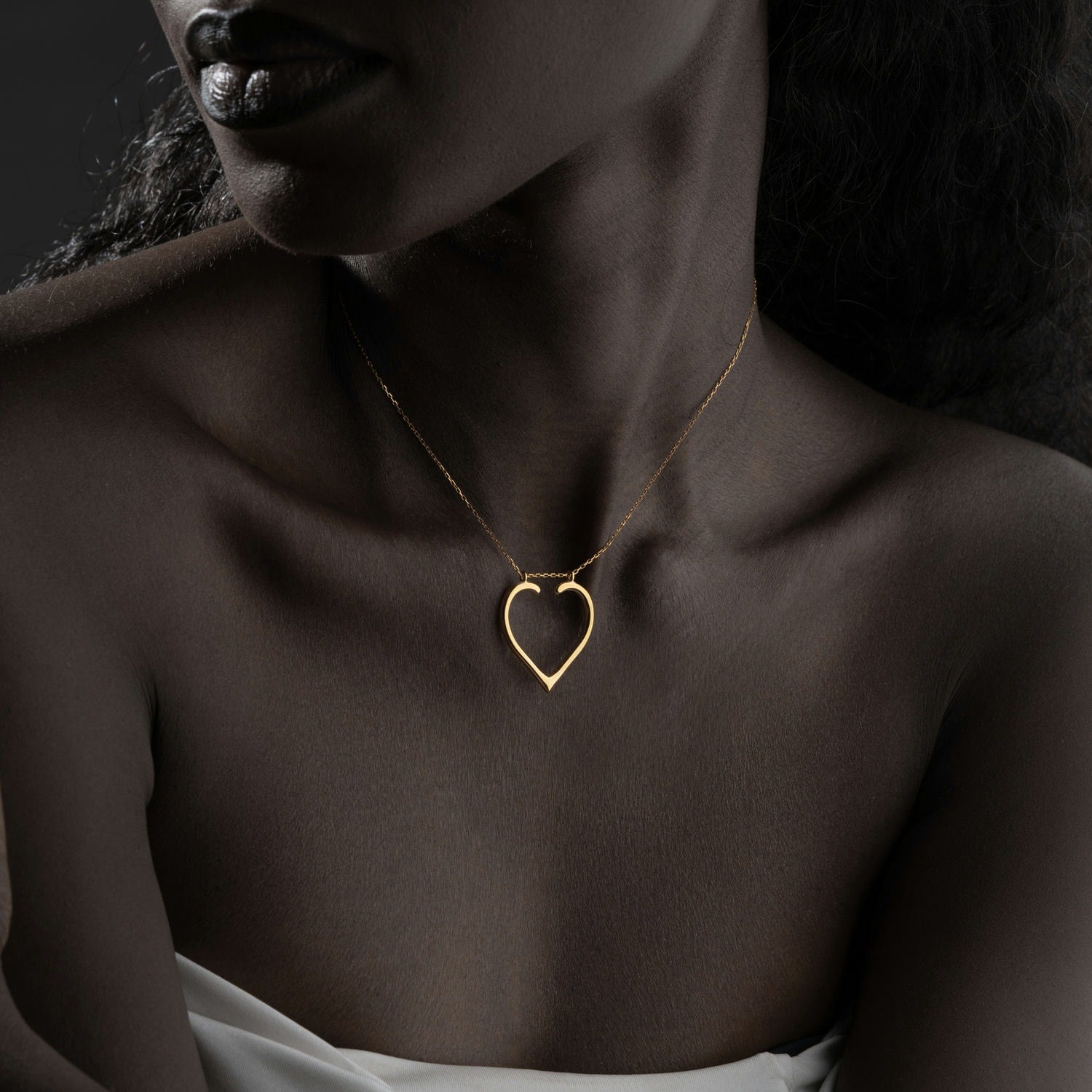 Heart Shaped Ring Holder Necklace