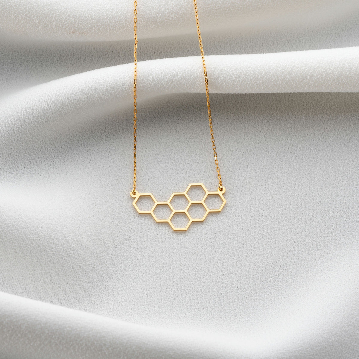 Honeycomb Necklace In Sterling Silver