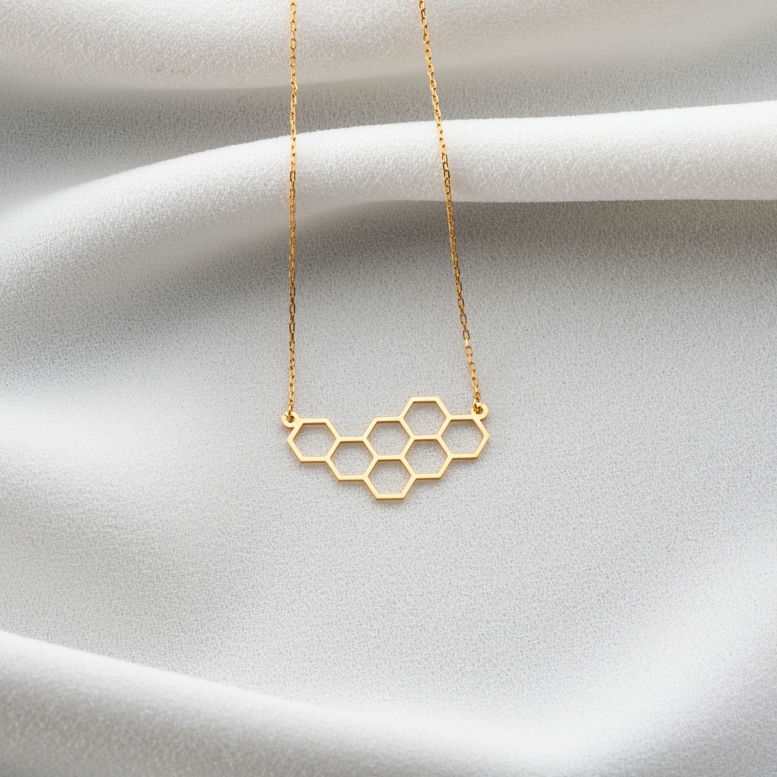Honeycomb Necklace In Sterling Silver