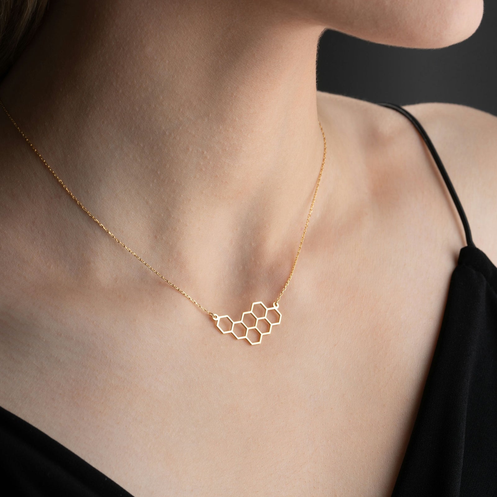 Honeycomb Necklace In Sterling Silver