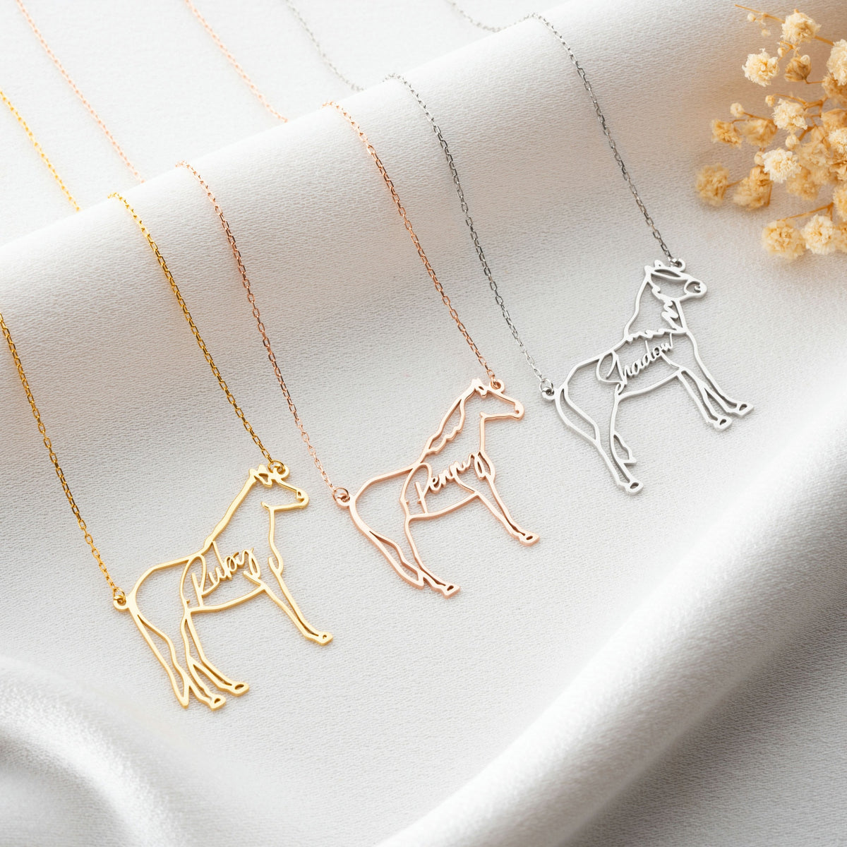 Horse Necklace With Name