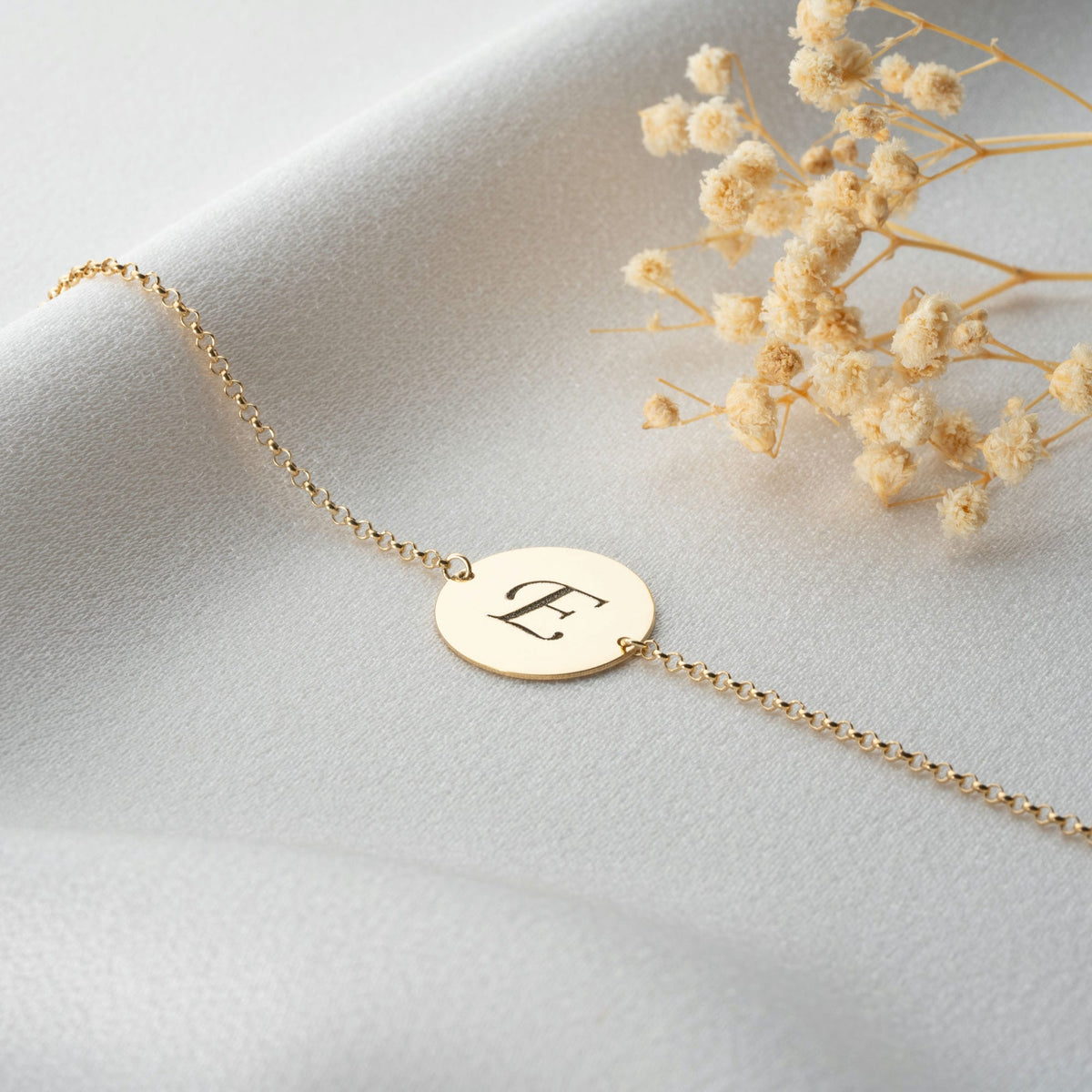 Silver Initial Charm Bracelet