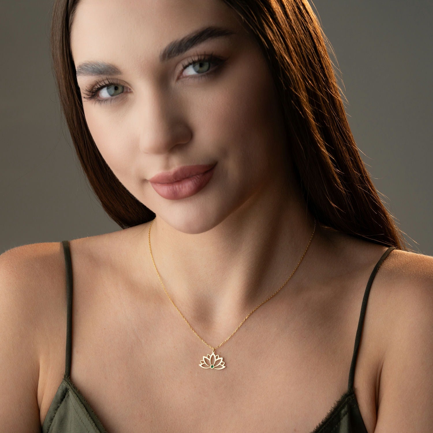 Lotus Necklace | Birthstone Birthday Gift