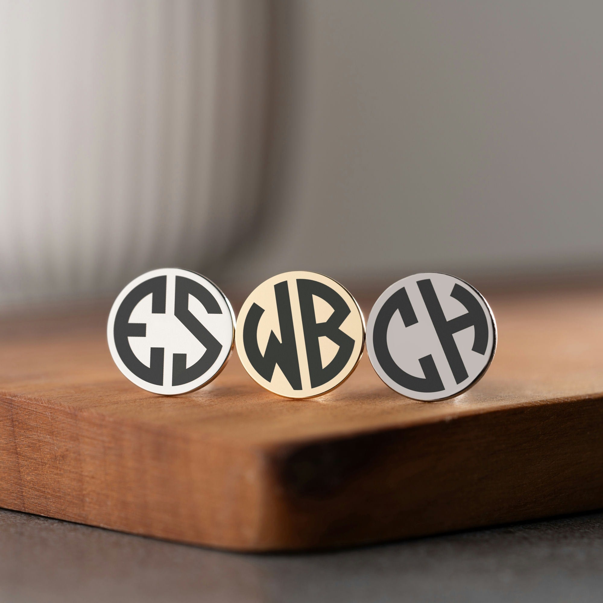 Sterling Silver Monogram Initial Cufflinks