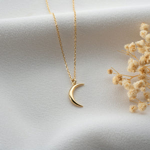 Moon Necklace in Sterling Silver