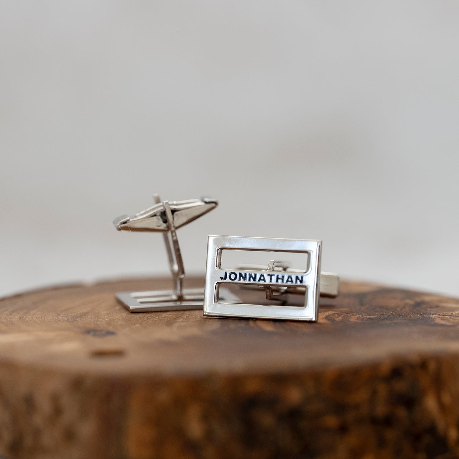 Personalised Silver Name Cufflinks