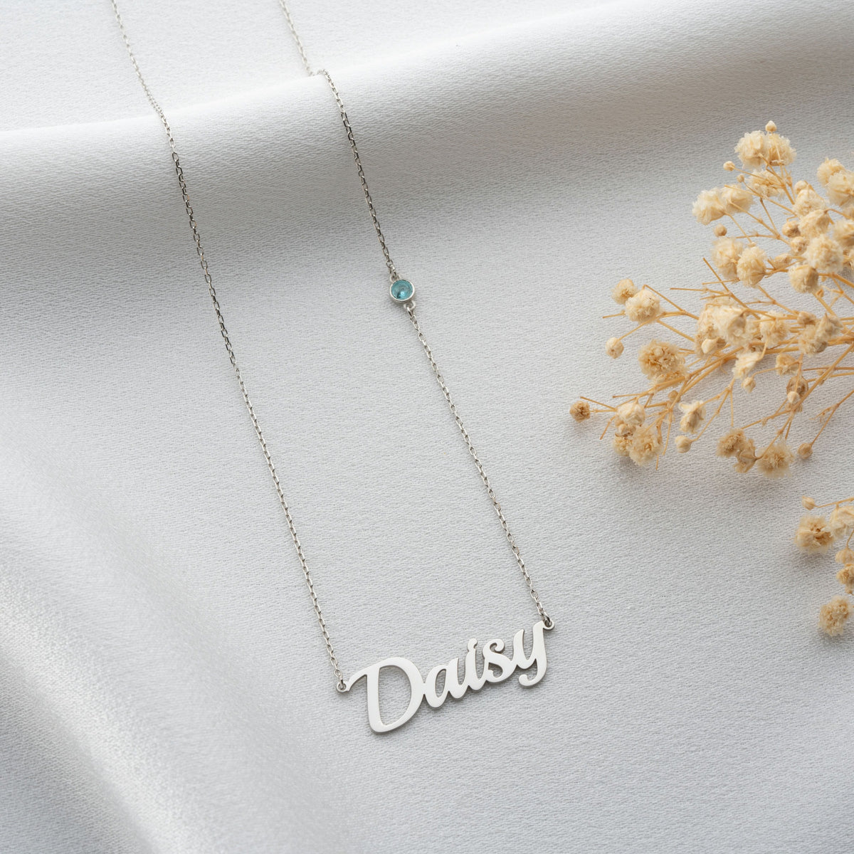 Name and Birthstone Necklace