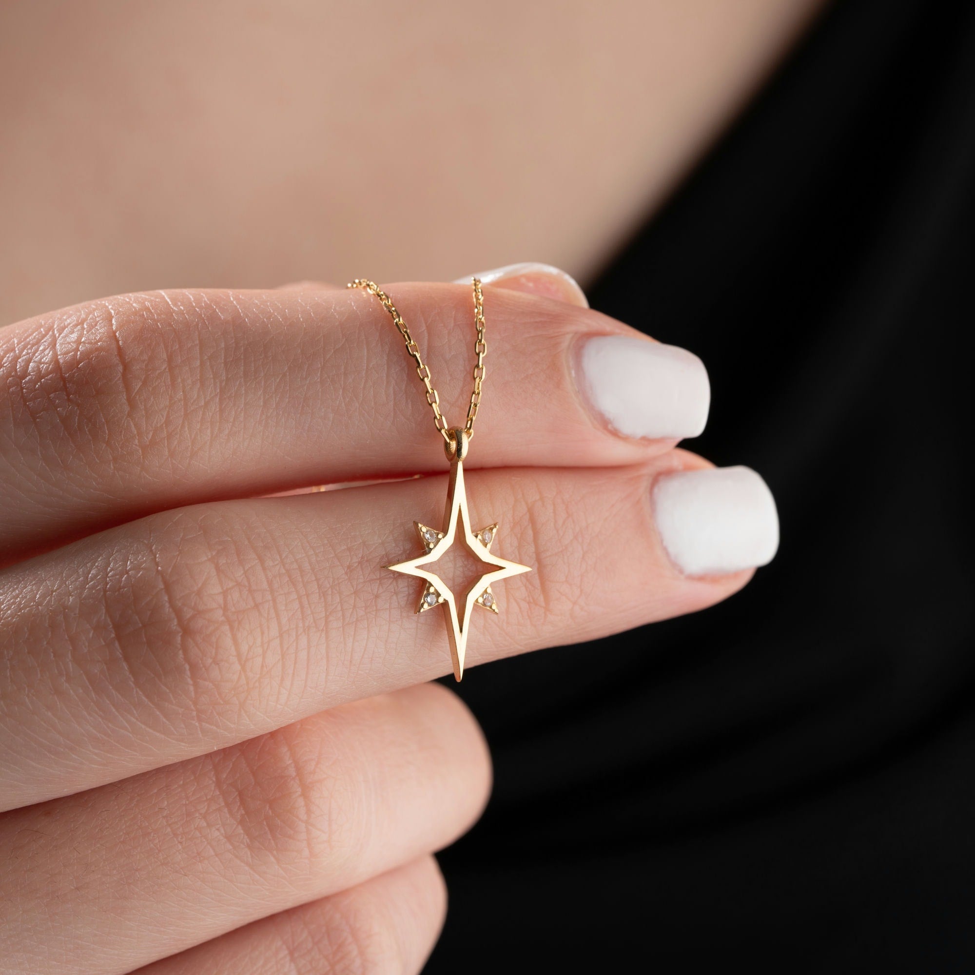 Gold North Star Necklace