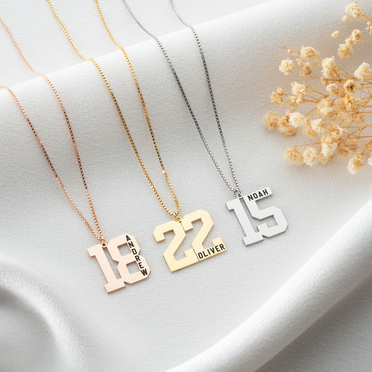 Number Necklace With Name