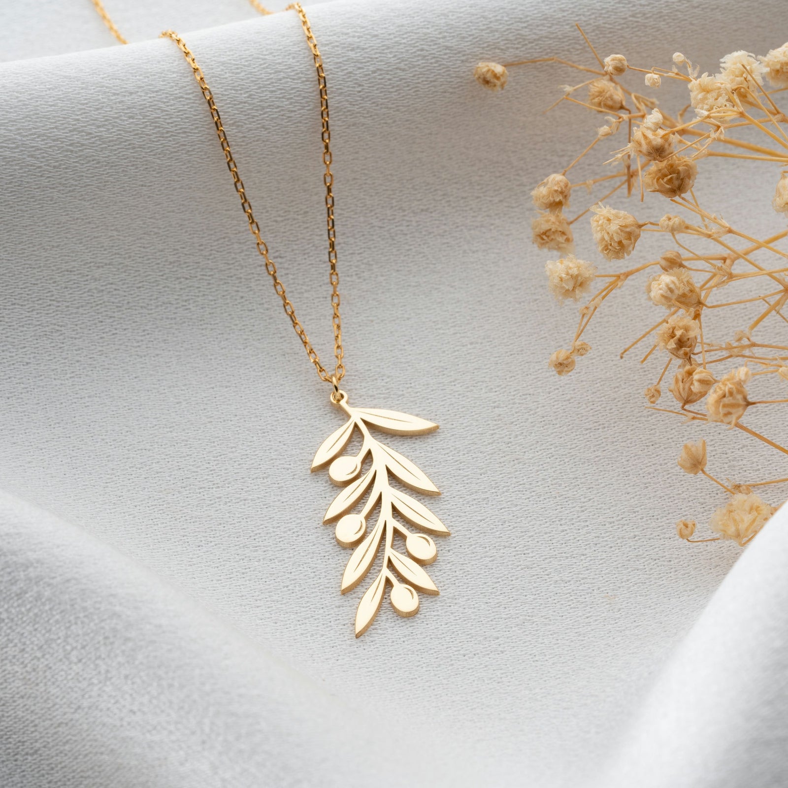Olive Branch Necklace
