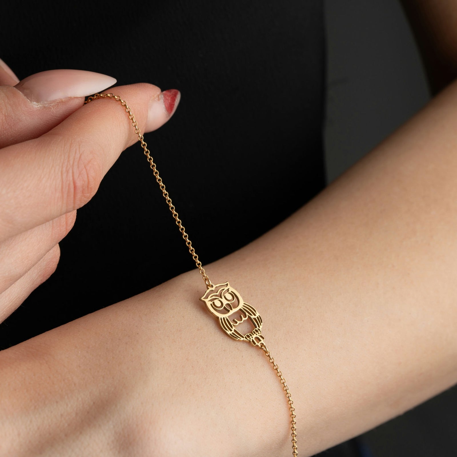 Sterling Silver Owl Bracelet