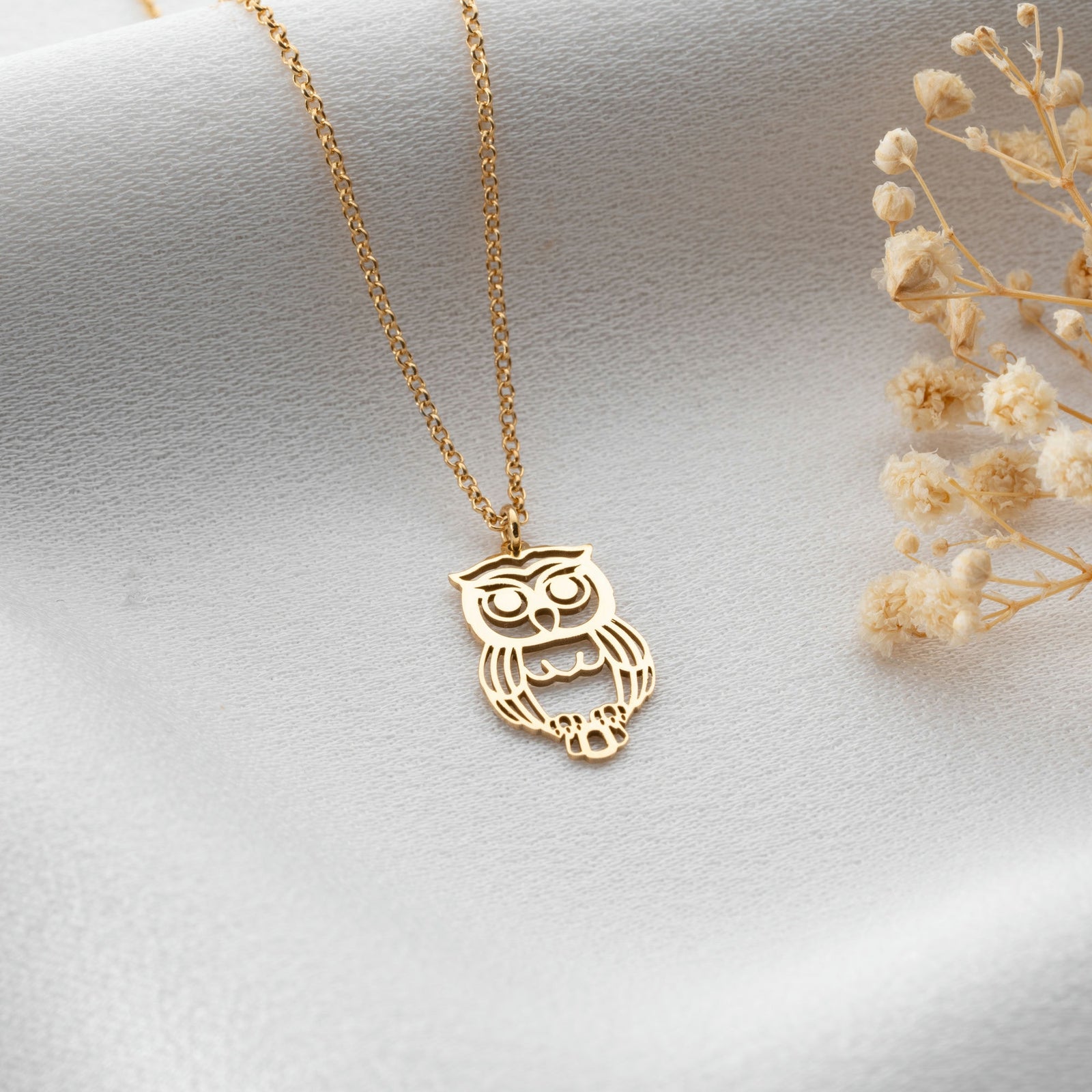 Sterling Silver Owl Necklace