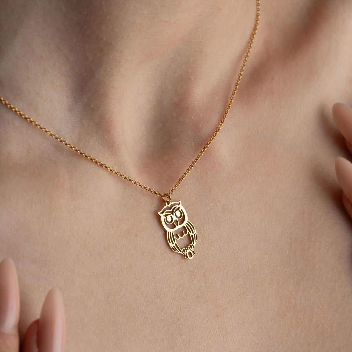 Sterling Silver Owl Necklace