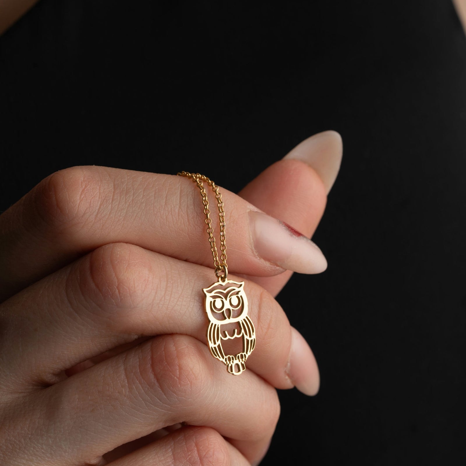 Sterling Silver Owl Necklace