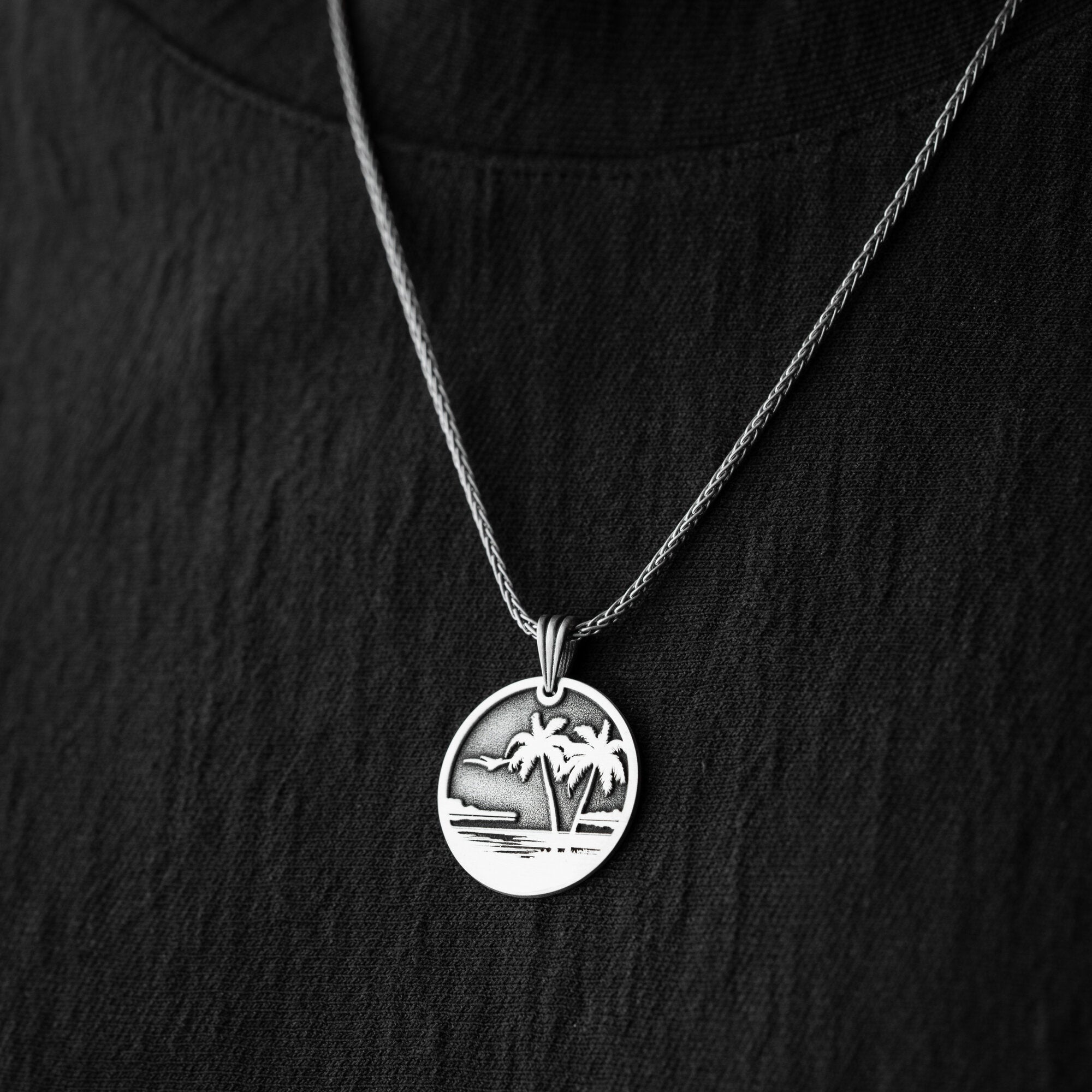 Palm Tree Necklace For Men