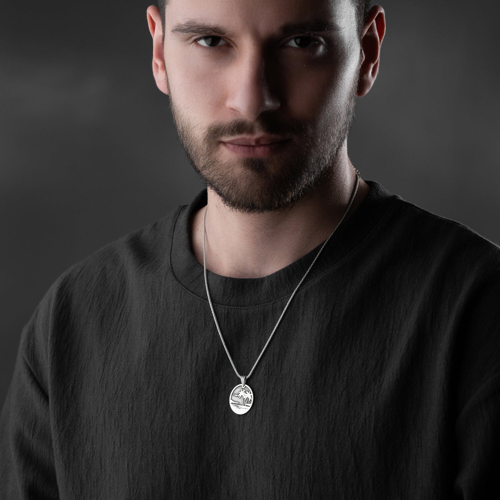 Palm Tree Necklace For Men