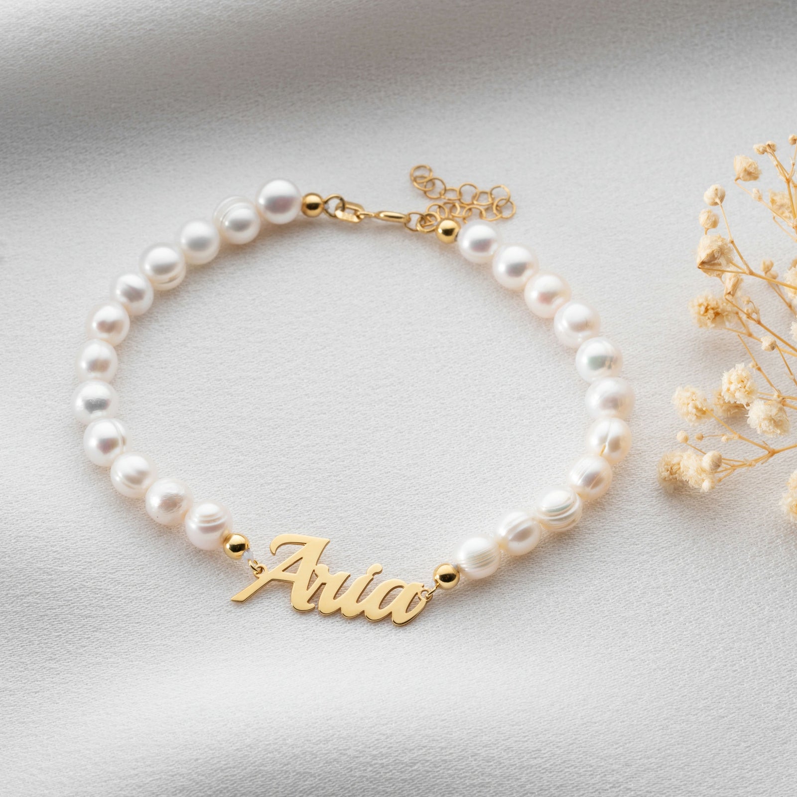 Freshwater Pearl Name Bracelet