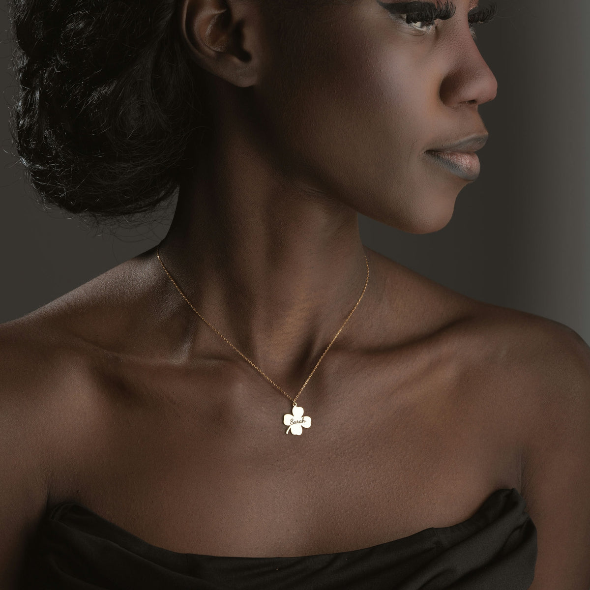 Personalised Four Leaf Clover Necklace