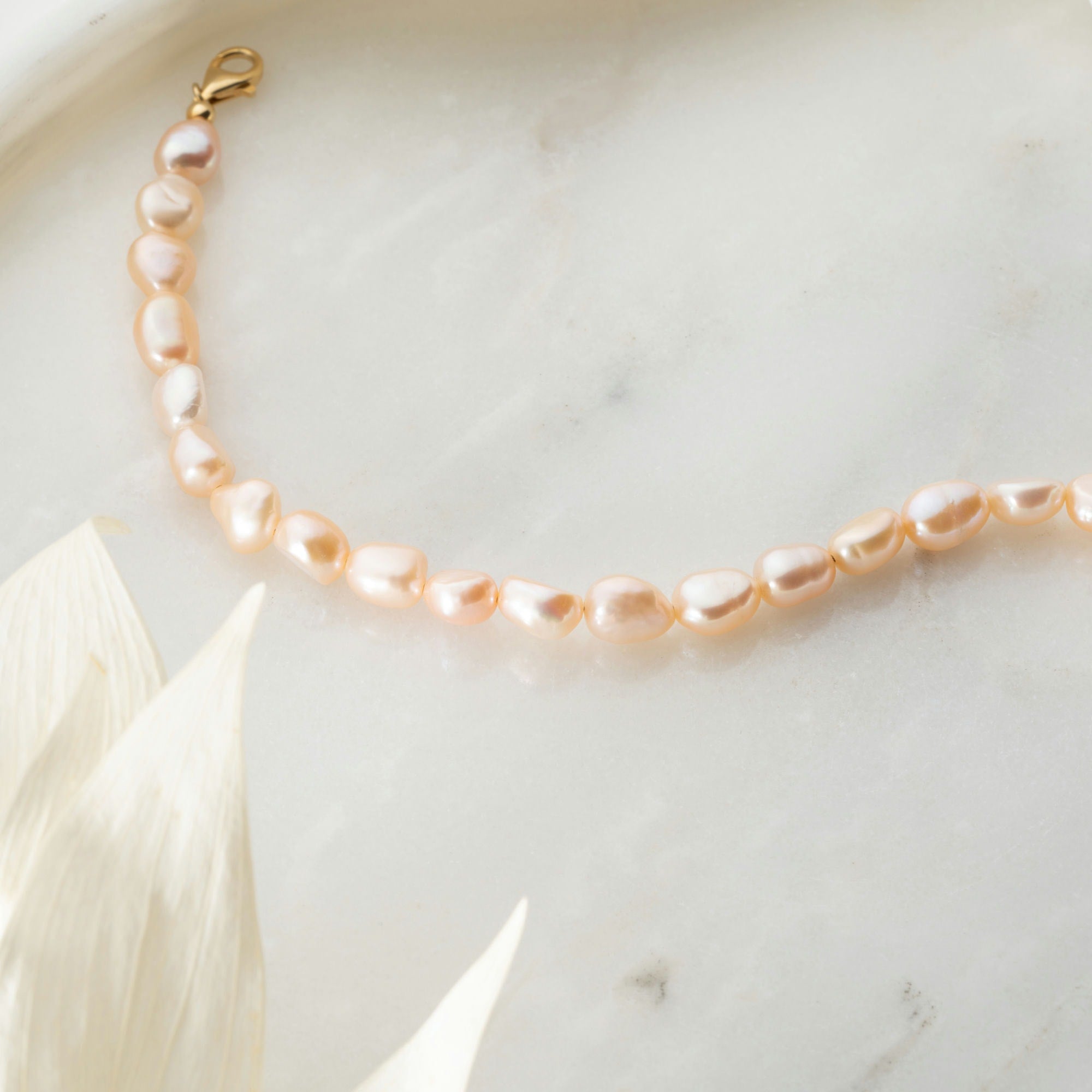 Freshwater Pink Baroque Pearl Necklace