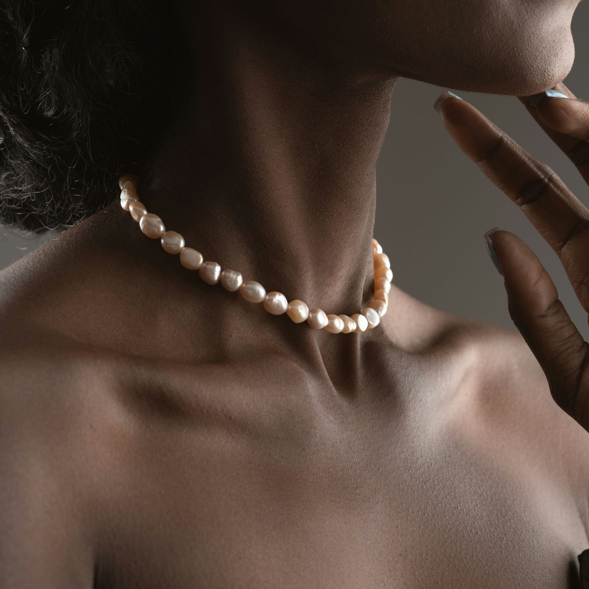 Freshwater Pink Baroque Pearl Necklace