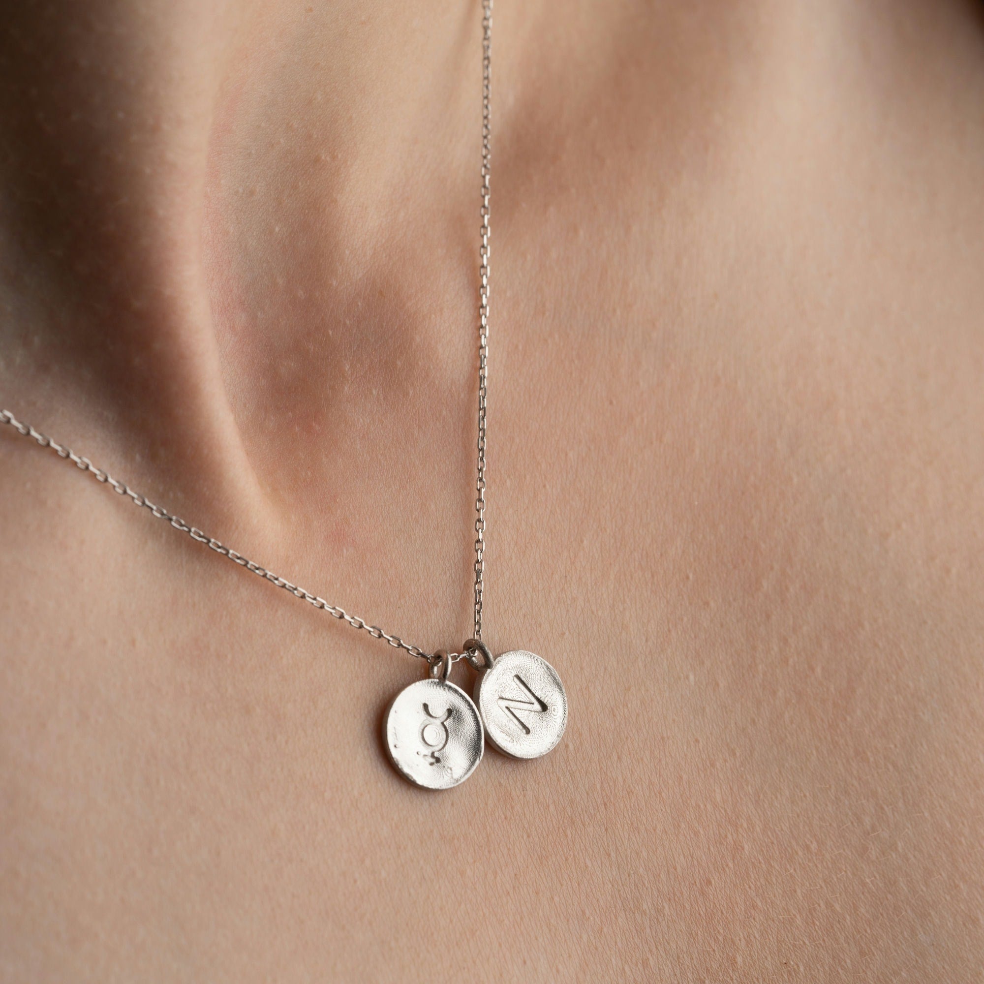 Personalised Pisces Zodiac Charm Necklace
