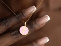 Sterling Silver Enamel Cross Necklace