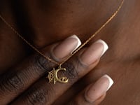 Spider Web Initial Necklace