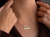 Open Book Necklace