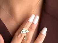 Sterling Silver Umbrella Necklace