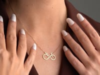 Infinity Bike Necklace